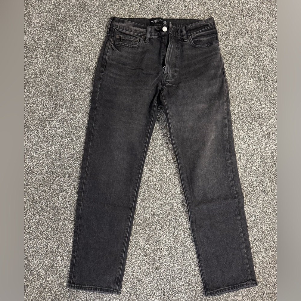 Abercrombie & Fitch Men's Dark Gray Straight Jeans